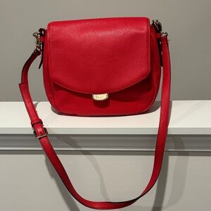 Kate Spade Red Leather Crossbody Bag GUC